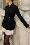 Chic Blazer Dress with Pleated Hem