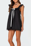 Lace Trim Sleeveless Casual Dress