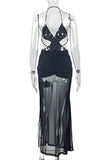 Strappy Cutout Evening Dress