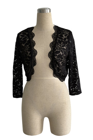 Lace Trim Cropped Blouse