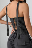 Strapless Stripe Bustier Top