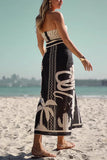Strapless Skirt Set with Bold Print