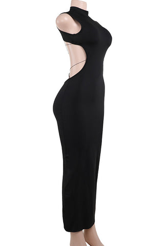 Sleeveless Cutout Evening Dress
