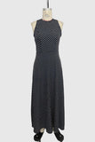 Sleeveless Polka Dot Maxi Dress