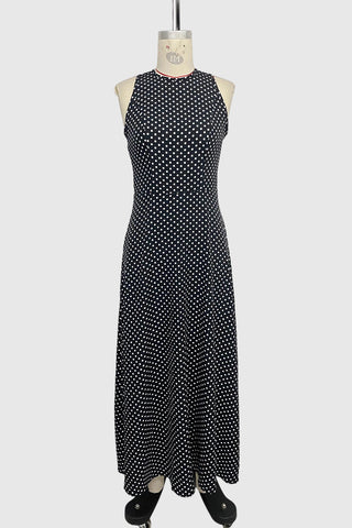 Sleeveless Polka Dot Maxi Dress