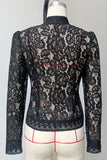 Elegant Lace Button-Down Blouse