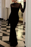 Elegant Long Sleeve Evening Dress