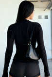 Long-Sleeve Ruched T-Shirt