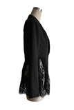 Lace Panel Peplum Blazer