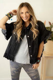 Frayed Hem Denim Jacket