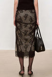 Elegant Lace Midi Skirt