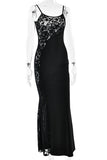 Elegant Lace Detail Evening Gown