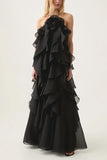 Layered Ruffle Halter Dress