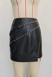 Studded Wrap Mini Skirt