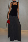Polka Dot Maxi Dress with Scarf