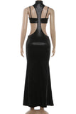 Cutout Halter Evening Dress