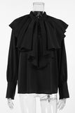 Long Sleeve Ruffle Collar Loose Blouse