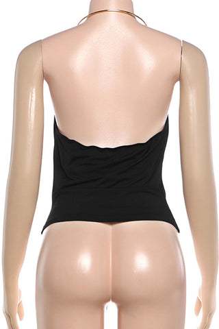 Halter Neck Draped Tank Top