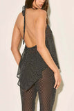 Halter-Style Polka Dot Pants Set