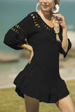 Plunge Neck Beach Cover Dress