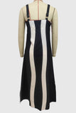 Striped A-Line Casual Dress