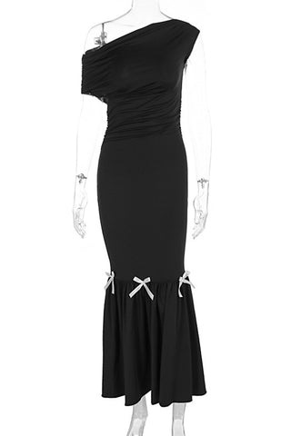 Off-Shoulder Ruffled Casual Dress