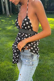 Halter Polka Dot Tank Top