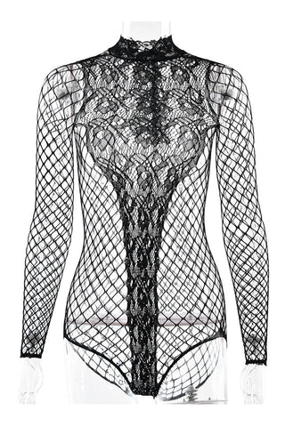 Elegant Cutout Lace Bodysuit