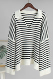 Striped V-Neck Sweater