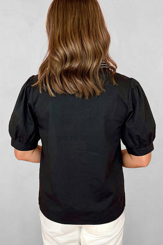 Boho Patterned V Neck Blouse