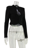 Chic Open-Front Crop Jacket