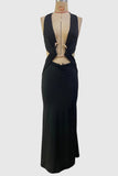Cutout Halter Maxi Dress