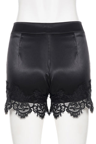 Lace Trim Casual Shorts