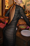 Elegant Knot-Detail Long Casual Dress