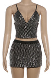 Sparkling Two-Piece Skirt Set