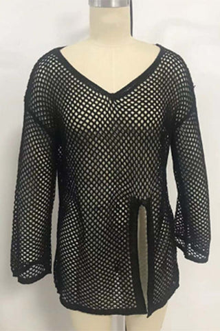 Stylish Mesh Cover-Up Dress