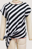 Striped Tie-Front Tee