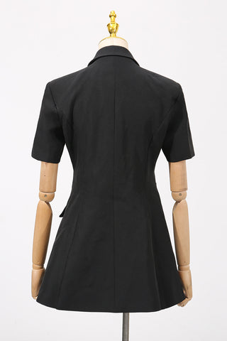 Elegant Bow-Detail Blazer Dress