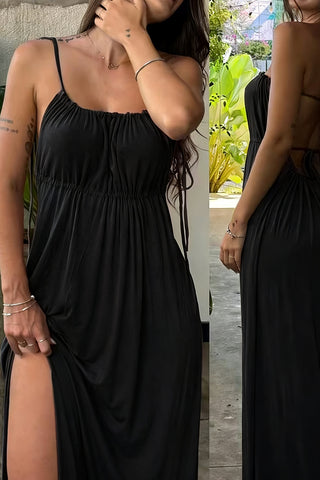 Strappy Maxi Dress with Open-Back