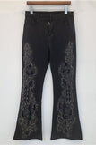 Flare Jeans with Floral Detail