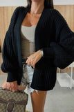 Open-Front Knit Cardigan