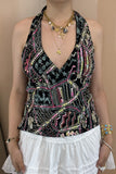Floral V-Neck Tank Top