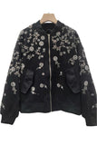 Floral Detail Bomber Jacket