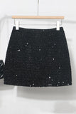 Sequin-Embellished Mini Skirt