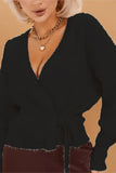 Wrap Style Cardigan with Tie Waist