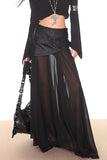 Belted Layered Maxi Skirt