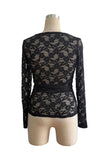Lace Detail Long-Sleeve T-Shirt
