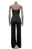 Strapless Wide-Leg Jumpsuit