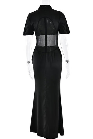Elegant High-Neck Evening Gown