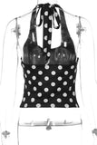 Polka Dot Halter Tank Top